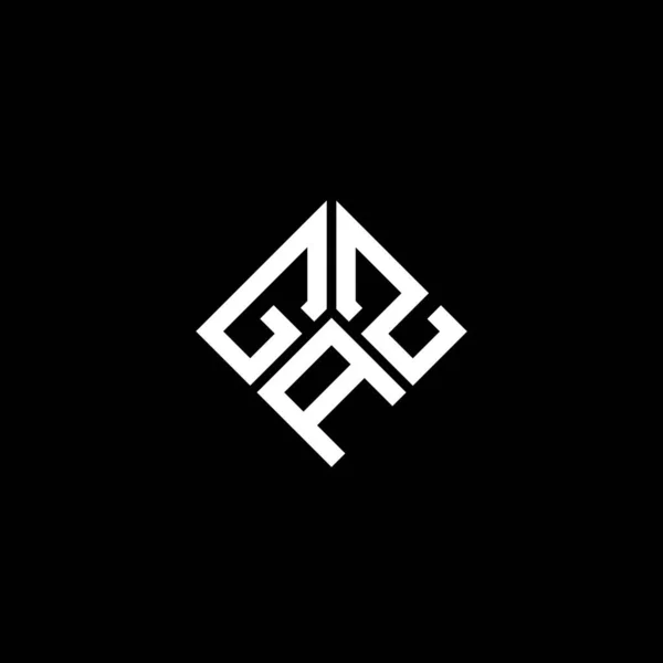 Gaz Letter Logo Design Black Background Gaz Creative Initials Letter — Stock Vector