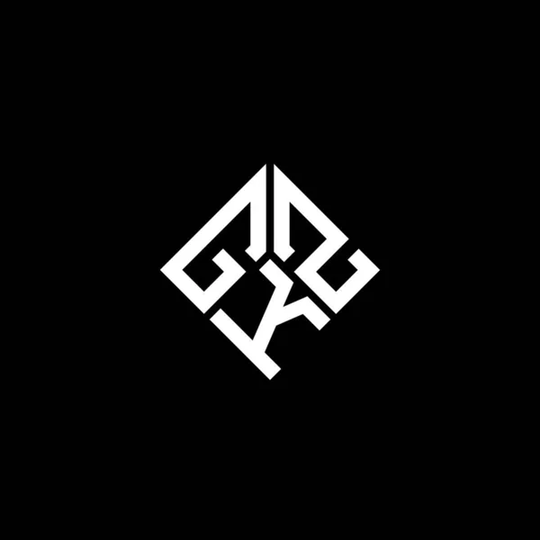 Дизайн Логотипа Буквы Gkz Чёрном Фоне Концепция Логотипа Буквенными Инициалами — стоковый вектор