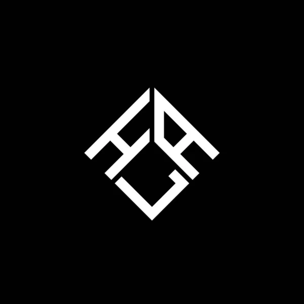 Hla Logo Ontwerp Zwarte Achtergrond Hla Creatieve Initialen Letter Logo — Stockvector