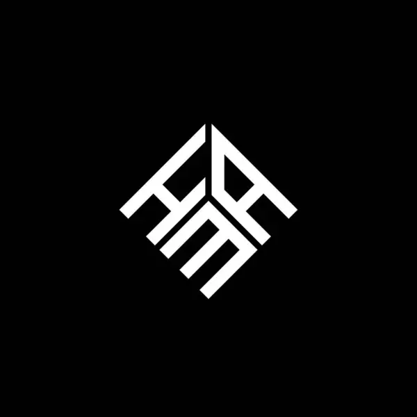 Siyah Arka Planda Hma Harf Logosu Tasarımı Hma Yaratıcı Harflerin — Stok Vektör