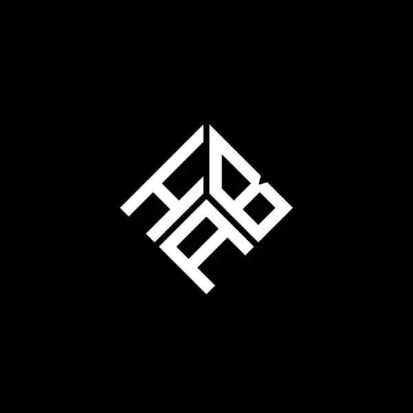 ブラックを基調としたHabの文字ロゴデザイン Habクリエイティブイニシャルレターロゴコンセプト Habレターデザイン — ストックベクタ