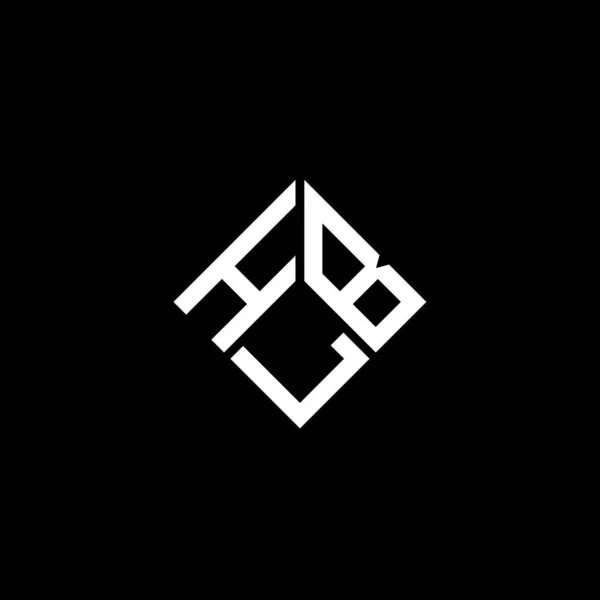 Hlb Lettre Logo Design Sur Fond Noir Hlb Initiales Créatives — Image vectorielle