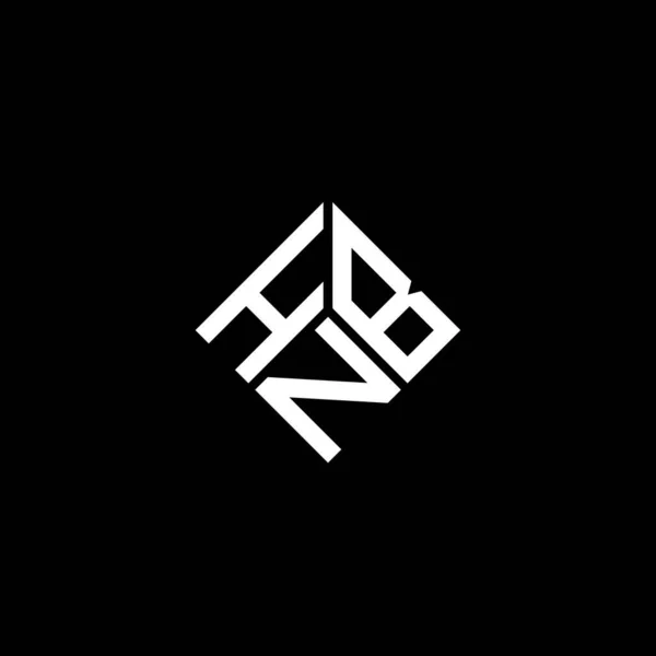 Hnb Дизайн Логотипу Чорному Тлі Творчі Ініціали Hnb Мають Поняття — стоковий вектор