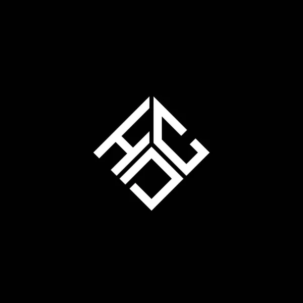 Hdc Letter Logo Design Black Background Hdc Creative Initials Letter — Stock Vector