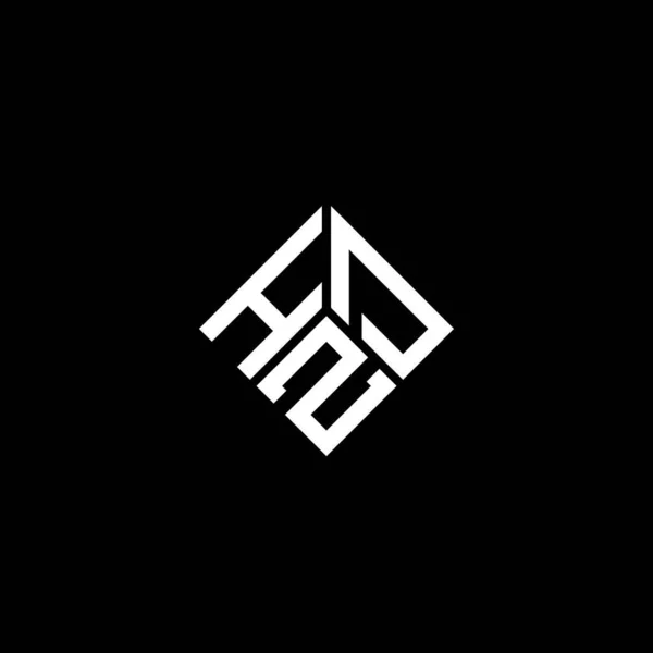 Diseño Del Logotipo Letra Hzd Sobre Fondo Negro Hzd Iniciales — Archivo Imágenes Vectoriales