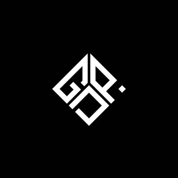Návrh Loga Hdp Černém Pozadí Hdp Kreativní Iniciály Písmeno Logo — Stockový vektor