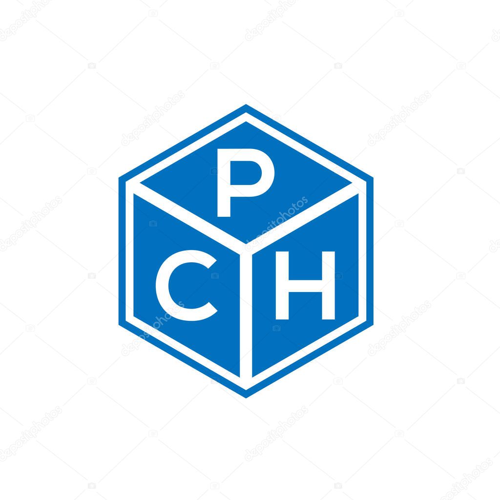 PCH letter logo design on black background. PCH creative initials letter logo concept. PCH letter design.
