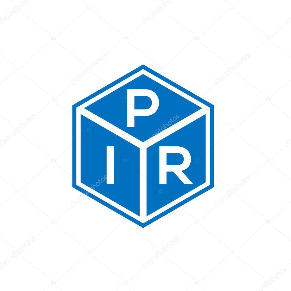 PIR letter logo design on black background. PIR creative initials letter logo concept. PIR letter design.