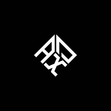 Siyah arkaplanda AXD harf logosu tasarımı. AXD yaratıcı harflerin baş harfleri logo kavramı. AXD harf tasarımı.