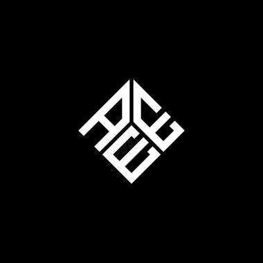 Siyah arka planda AEE harf logosu tasarımı. AE yaratıcı harflerin baş harfleri logo konsepti. AEE harf tasarımı.