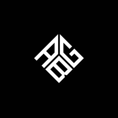 Siyah arka planda ABG harfi logo tasarımı. ABG yaratıcı harflerin baş harfleri logo kavramı. ABG harf tasarımı.