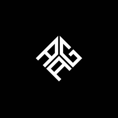 Siyah arka planda AAG harfi logo tasarımı. AAG yaratıcı harflerin baş harfleri logo kavramı. AAG harf tasarımı.