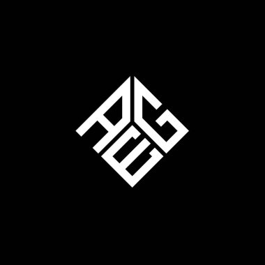 Siyah arka planda AEG harf logosu tasarımı. AEG yaratıcı harflerin baş harfleri logo kavramı. AEG harf tasarımı.