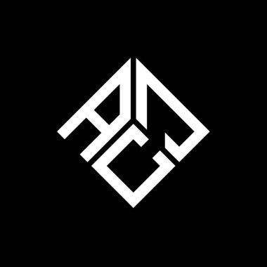 Siyah arka planda ACJ harf logosu tasarımı. ACJ yaratıcı harflerin baş harfleri logo kavramı. ACJ harf tasarımı.