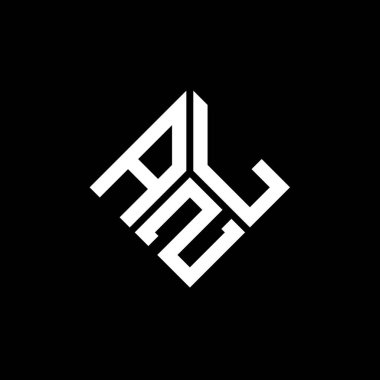 Siyah arkaplanda AZL harf logosu tasarımı. AZL yaratıcı harflerin baş harfleri logo kavramı. AZL harf tasarımı.