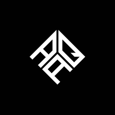 Siyah arka planda El Kaide harfi logosu tasarımı. El Kaide yaratıcı harflerin baş harfleri logo konsepti. AAQ harf tasarımı.