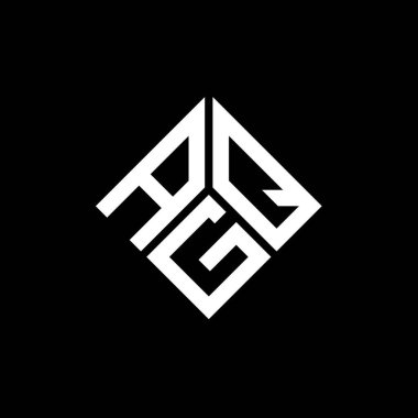 Siyah arka planda AGQ harfi logo tasarımı. AGQ yaratıcı harflerin baş harfleri logo kavramı. AGQ harf tasarımı.