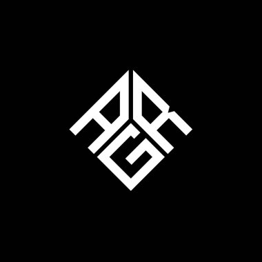 Siyah arka planda AGR harf logosu tasarımı. AGR yaratıcı harflerin baş harfleri logo konsepti. AGR harf tasarımı.