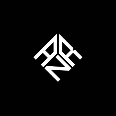 Siyah arka planda ANR harfi logo tasarımı. ANR yaratıcı harflerin baş harfleri logo kavramı. ANR harf tasarımı.