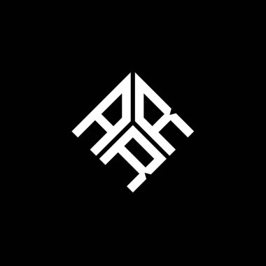 Siyah arka planda ARR harfi logo tasarımı. ARR yaratıcı harflerin baş harfleri logo kavramı. ARR harf tasarımı.