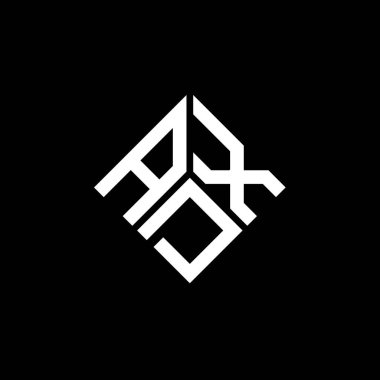 Siyah arkaplanda ADX harf logosu tasarımı. ADX yaratıcı harfler logosu konsepti. ADX harf tasarımı.