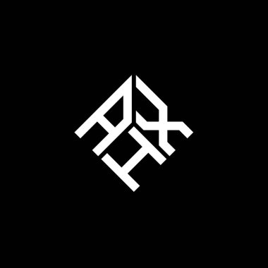Siyah arkaplanda AHX harf logosu tasarımı. AHX yaratıcı harflerin baş harfleri logo kavramı. AHX harf tasarımı.