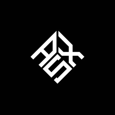 Siyah arkaplanda ASX harfli logo tasarımı. ASX yaratıcı harflerin baş harfleri logo kavramı. ASX harf tasarımı.