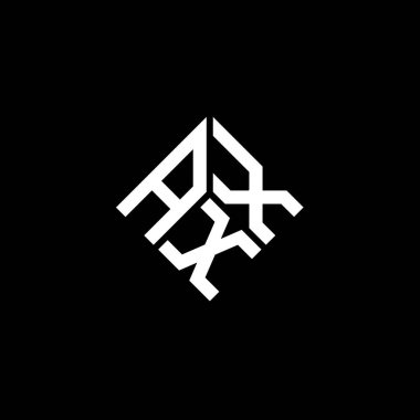 Siyah arkaplanda AXX harf logosu tasarımı. AXX yaratıcı harflerin baş harfleri logo kavramı. AXX harf tasarımı.