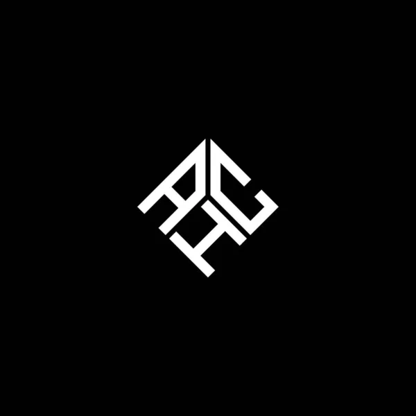 Diseño Del Logotipo Letra Ahc Sobre Fondo Negro Ahc Iniciales — Vector de stock