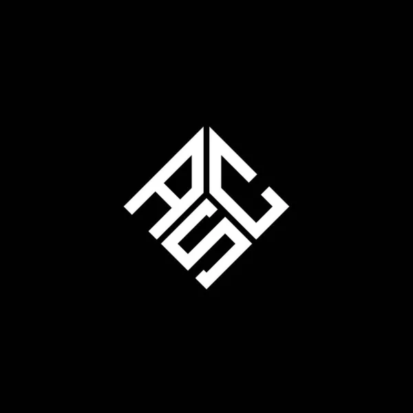 Літерний Логотип Asc Чорному Тлі Творчі Ініціали Asc Мають Поняття — стоковий вектор