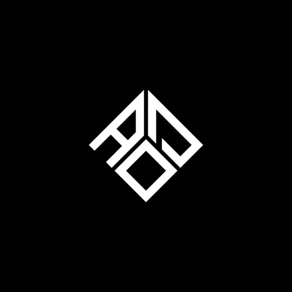 Siyah Arka Planda Aod Harfi Logo Tasarımı Aod Yaratıcı Harf — Stok Vektör