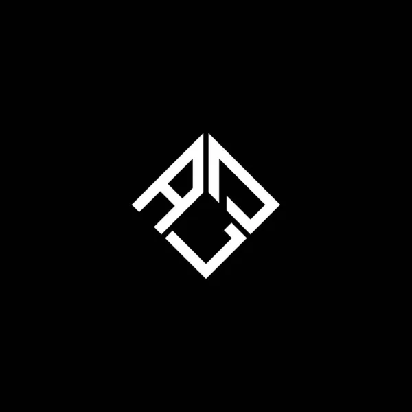 Ald Design Logotipo Carta Fundo Preto Ald Iniciais Criativas Conceito — Vetor de Stock