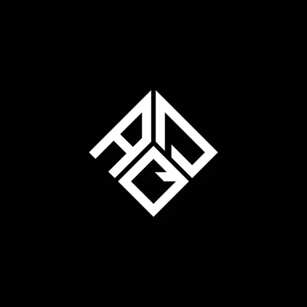 Siyah Arkaplanda Aqd Harf Logosu Tasarımı Aqd Yaratıcı Harflerin Baş — Stok Vektör