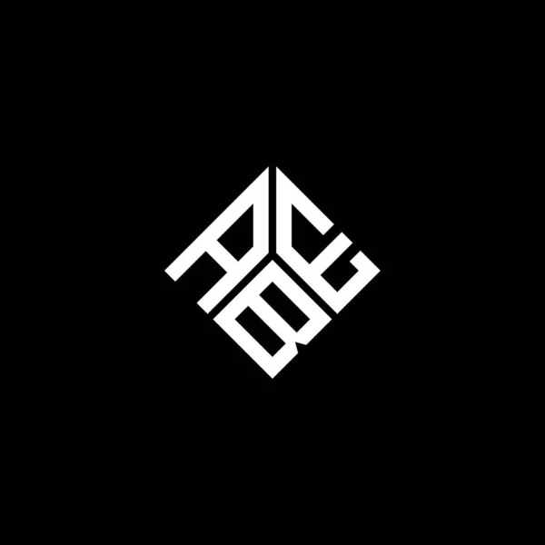 Siyah Arka Planda Abe Harf Logosu Tasarımı Abe Yaratıcı Harflerin — Stok Vektör