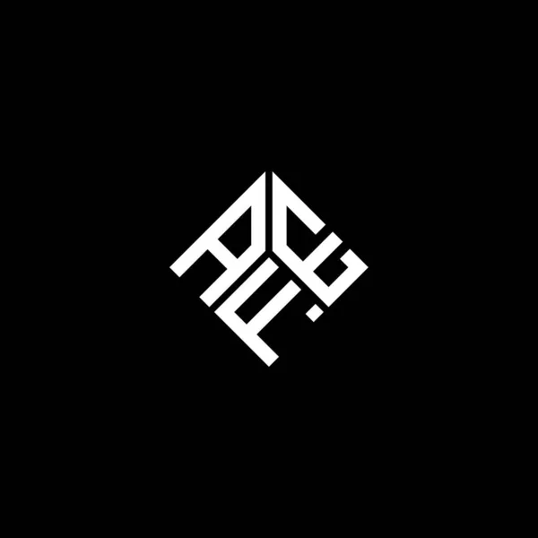 Σχεδιασμός Λογότυπου Γράμματα Afe Μαύρο Φόντο Σχέδιο Λογοτύπου Δημιουργικά Αρχικά — Διανυσματικό Αρχείο