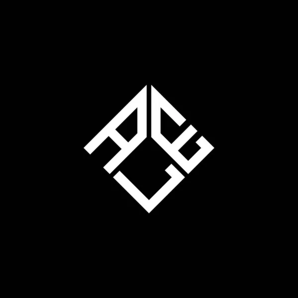 Diseño Del Logotipo Letra Ale Sobre Fondo Negro Ale Iniciales — Vector de stock