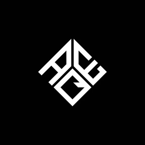 Logo Lettera Aqe Sfondo Nero Logo Creativo Delle Iniziali Aqe — Vettoriale Stock