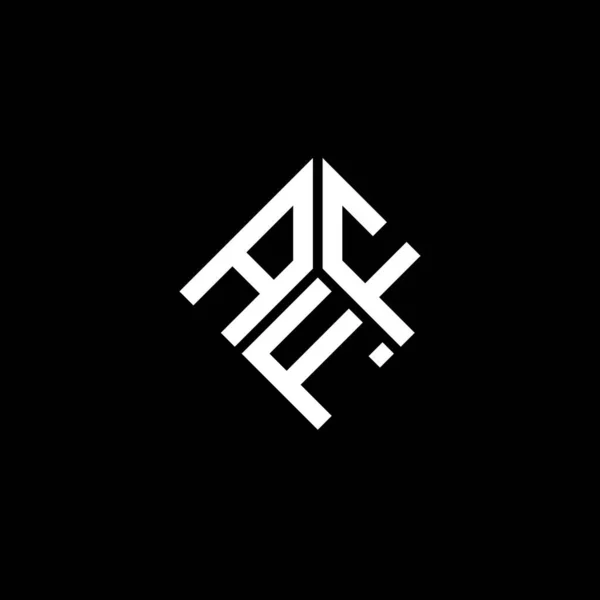 Aff Diseño Del Logotipo Letra Sobre Fondo Negro Aff Iniciales — Archivo Imágenes Vectoriales