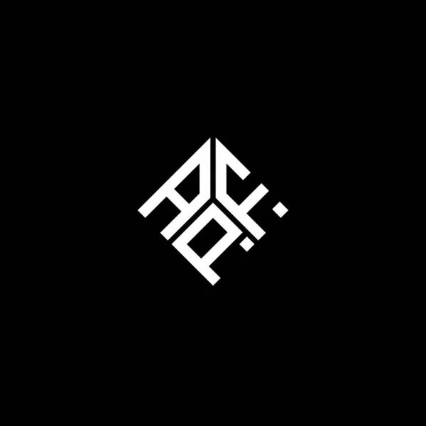 Apf Projeto Logotipo Letra Fundo Preto Apf Iniciais Criativas Conceito —  Vetores de Stock