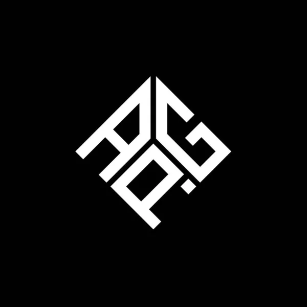 Apg Písmeno Logo Design Černém Pozadí Apg Kreativní Iniciály Koncept — Stockový vektor