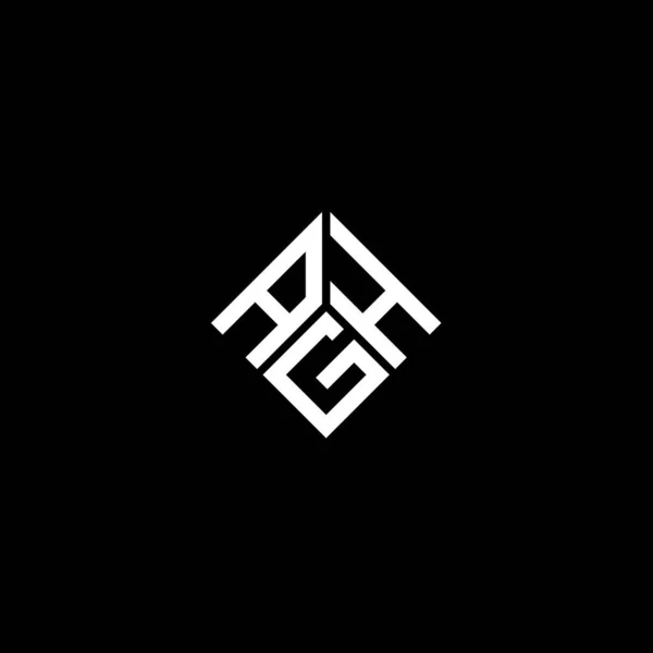Дизайн Логотипа Agh Чёрном Фоне Концепция Логотипа Agh Creative Initials — стоковый вектор