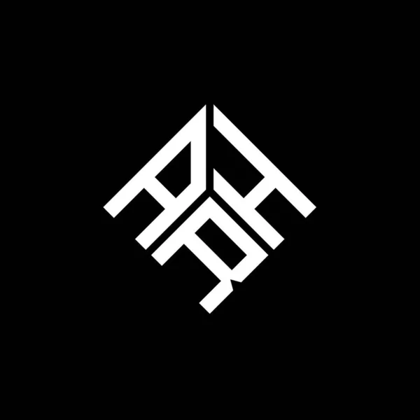 Projekt Logo Litery Arh Czarnym Tle Arh Twórcze Inicjały Koncepcja — Wektor stockowy