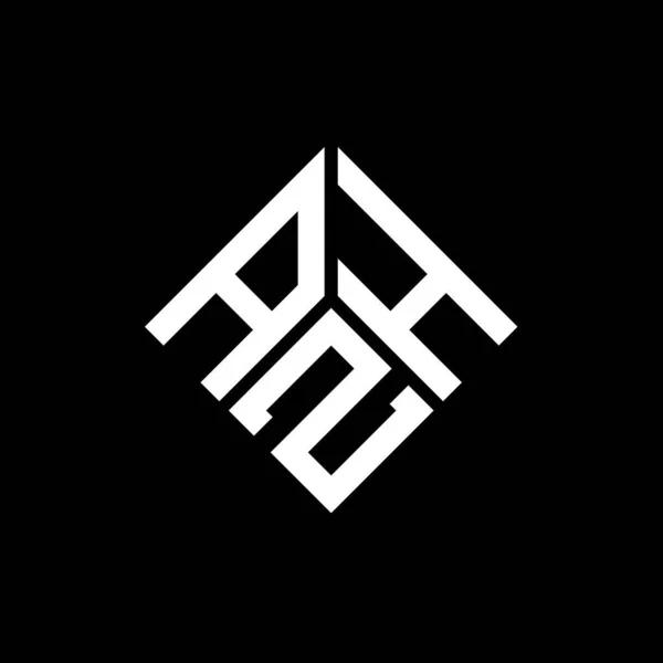 Siyah Arkaplanda Webazh Harf Logosu Tasarımı Azh Yaratıcı Harflerin Baş — Stok Vektör