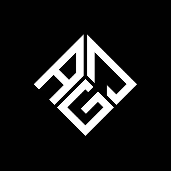 Agj Letter Logo Design Auf Schwarzem Hintergrund Agj Kreative Initialen — Stockvektor