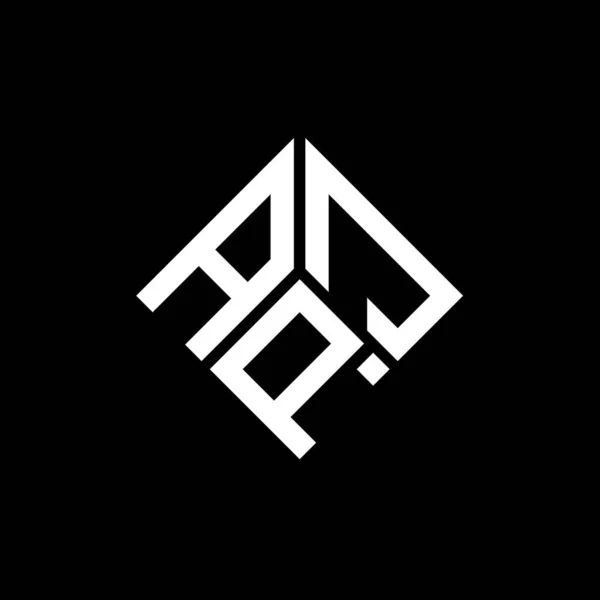 黒を基調としたApjレターロゴデザイン Apjクリエイティブイニシャルレターロゴコンセプト Apj手紙デザイン — ストックベクタ
