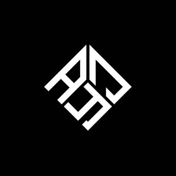 Diseño Del Logotipo Letra Ayj Sobre Fondo Negro Ayj Iniciales — Archivo Imágenes Vectoriales
