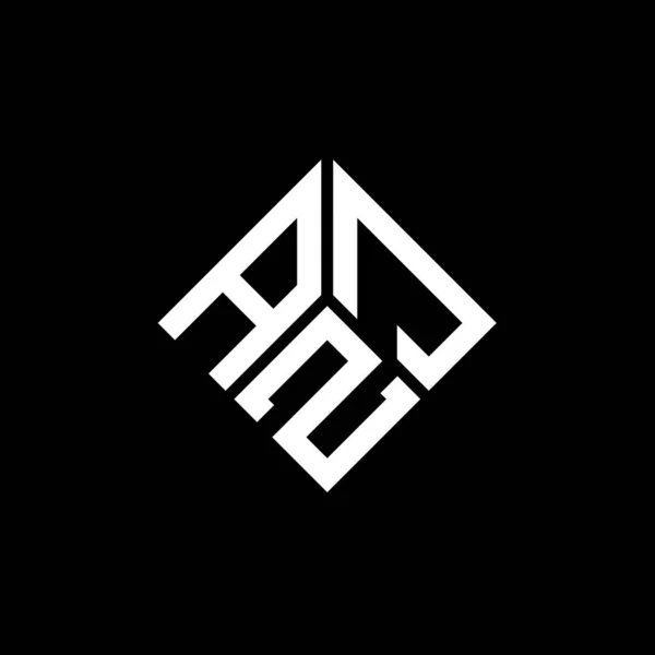 Azj Brev Logotyp Design Svart Bakgrund Azj Kreativa Initialer Brev — Stock vektor