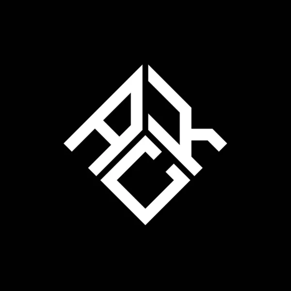 黒を基調としたAck文字ロゴデザイン Ackクリエイティブイニシャルレターロゴコンセプト Ack手紙のデザイン — ストックベクタ