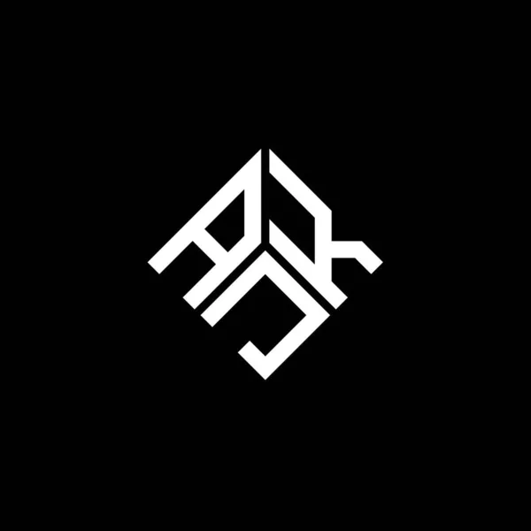 Logo Lettera Ajk Sfondo Nero Ajk Creativo Iniziali Lettera Logo — Vettoriale Stock