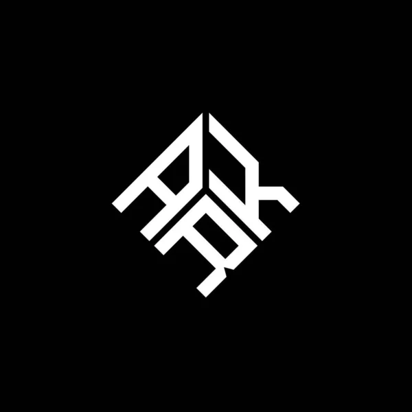 Ark Lettre Logo Design Sur Fond Noir Ark Initiales Créatives — Image vectorielle